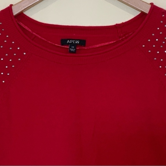 Apt. 9 Women's Pullover Sweater Embellished/Bling Arms - Picture 2 of 5
